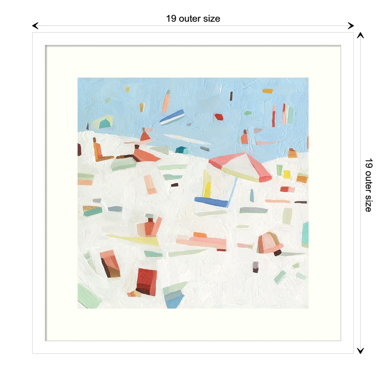 Summer Confetti IV by Emma Scarvey Wood Framed Wall Art Print